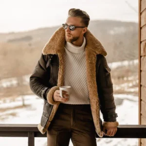 Brown-Belted-Cuffs-Bomber-Leather-Jacket.webp