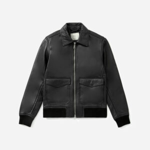 Casual Black Leather Jacket