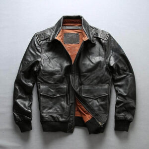 Genuine Cowhide Slim-fit Pilot Jacket