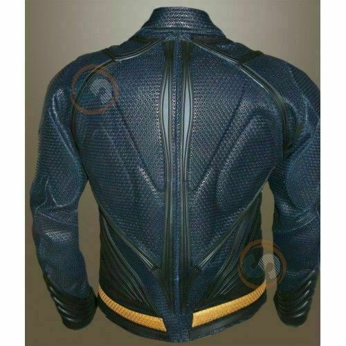 Man Of Steel Henry Cavill Superman Real Perforated Leather Jacket - Image 2