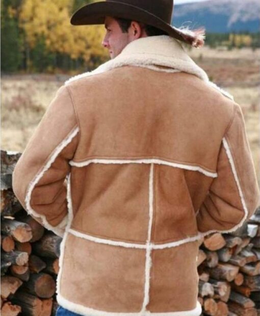 Sheepskin Brown Leather Jacket - Image 2